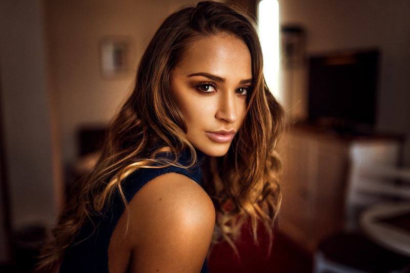 portrait, tanned, face, 1080P, women, Miro Hofmann