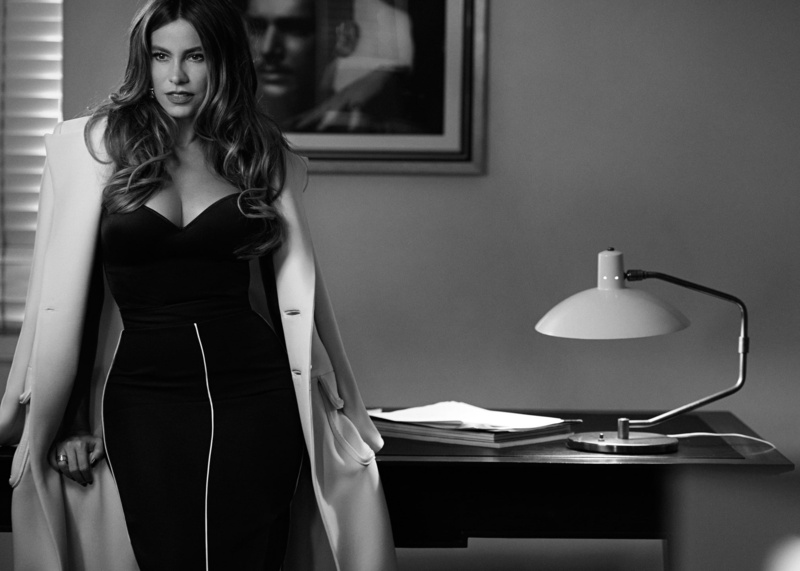 Sofia Vergara, women, Lamp, celebrity, monochrome, 1080P
