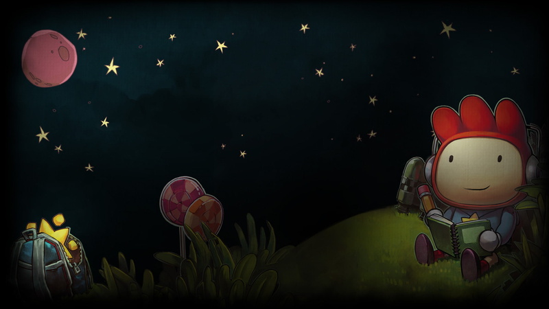 hd, stars, maxwell, scribblenauts, 1080P, night, super, cartoon/comic