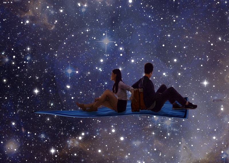 couple - relationship, men, night, outdoors, photo manipulation, man, woman, beauty in nature, adult, together, togetherness, royalty, heterosexual couple