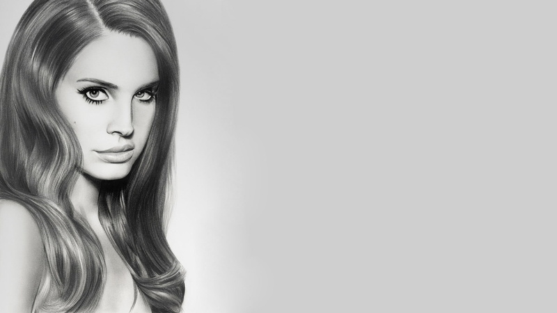 del, face, 1080P, drawing, bw, lana, hd, rey, digital/artwork