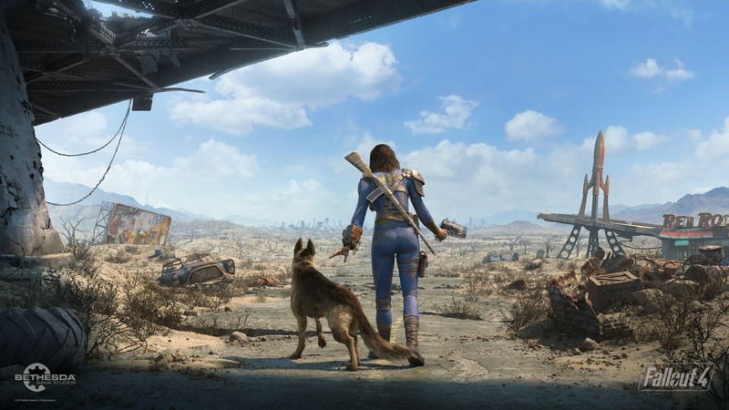 day, vaultgirl, mammal, canine, nature, casual clothing, domestic, animal themes, 2K, cloud - sky, sky, adult, Fallout 4, lifestyles, domestic animals