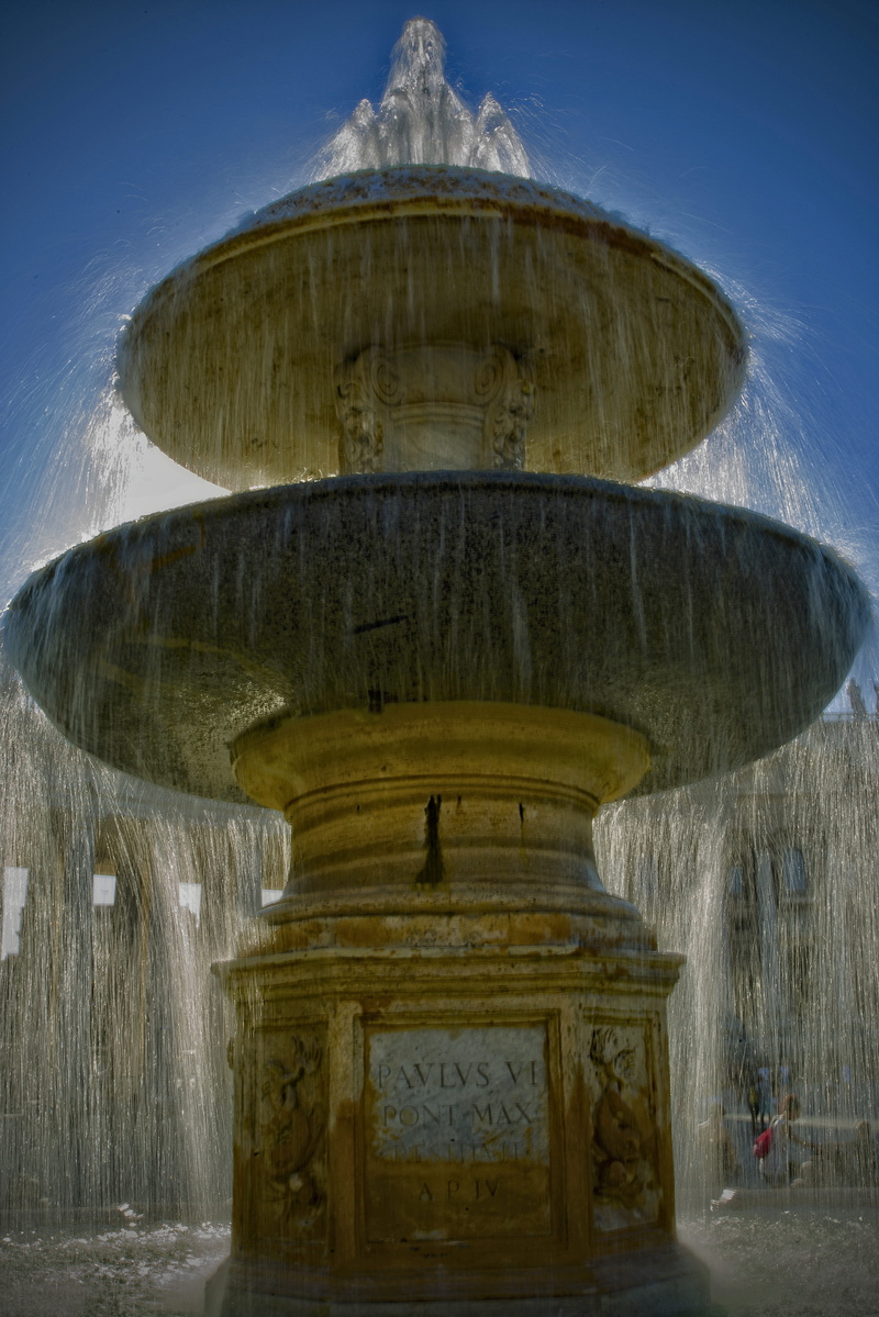 building exterior, aquatic, horn, no people, motion, history, St. Peters, flagstone, trumpet, water, built structure, cornet, sky, Fountain, building, drinking fountain