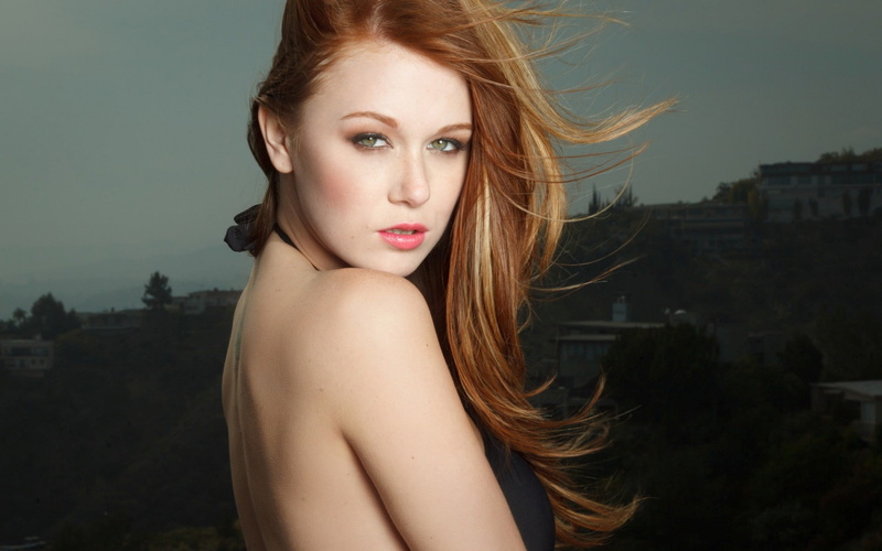 Leanna Decker, redhead, women, 1080P