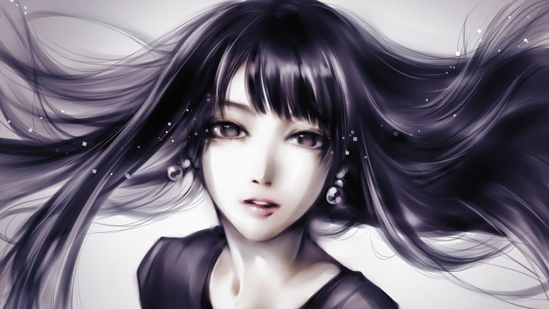 Woman, Yajima Maimi, Monochrome, 1080P, Anime, Ohagi (Ymnky)(Mangaka), Original (Anime), Close-Up, Pretty, Hello! Project Kids, Music