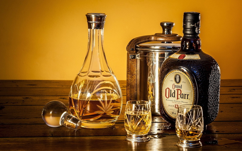 bottle, Whisky, Food, parr, glasses, old, 1080P