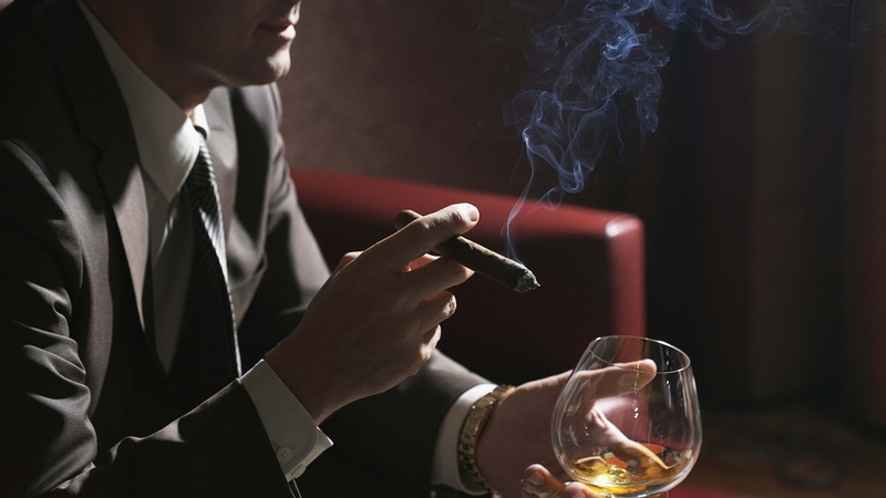 cigar, brandy, 1080P, mood, smoke, class