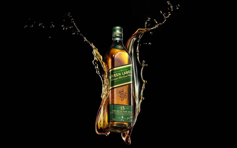 illustration, whiskey, 1080P, green, walker, johnnie, label