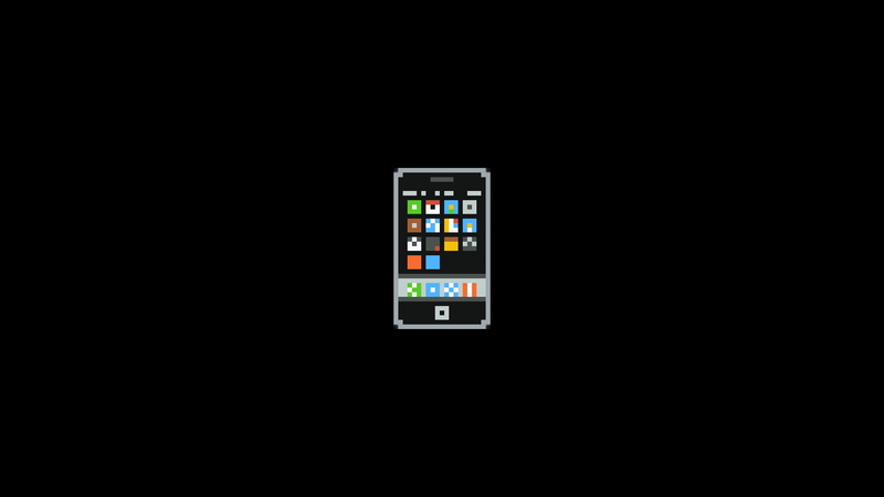 telephone, smartphone, pixel art, iPhone, 1080P, pixels, minimalism