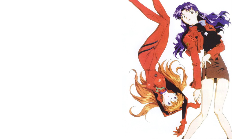 misato, langley, evangelion, long, hair, anime, katsuragi, genesis, uniforms, 2K, asuka, neon, girls, soryu