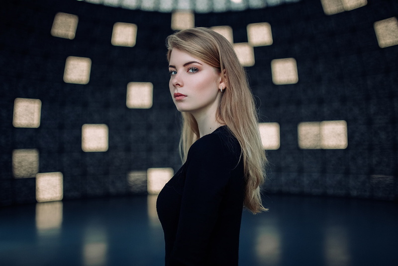 Girl, Beautiful, Ivan Proskurin, Black, 1080P, Jacket, Look, Irina, Hair