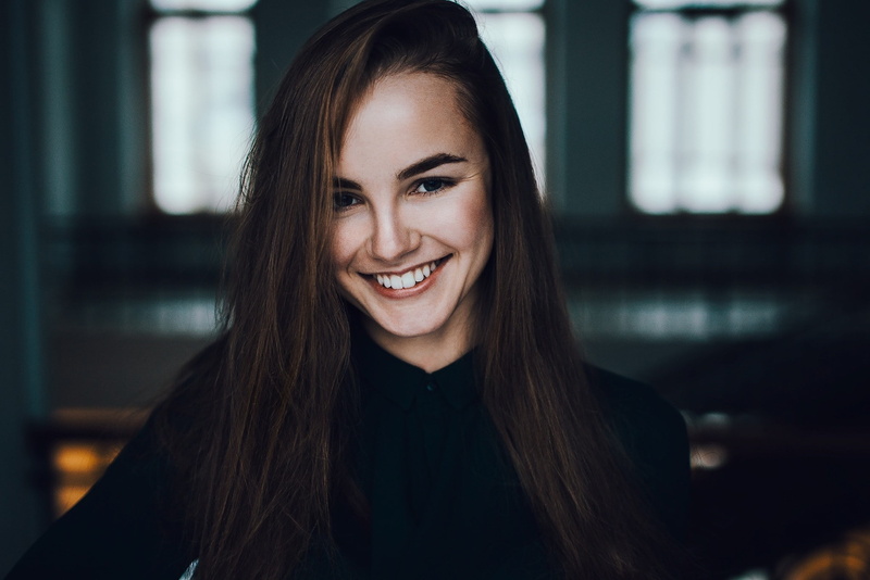 happiness, beautiful woman, looking at camera, emotion, brown hair, beauty, women long hair straight hair looking at viewer face auburn hair model ivan proskurin smiling