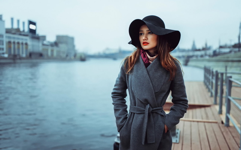 brunette, clothing, looking into the distance, standing, real people, looking away, young adult, leisure activity, hairstyle, lifestyles, contemplation