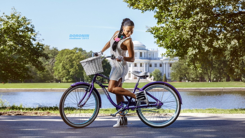 plant, sports, Denis Doronin, real people, one person, activity, hairstyle, basket, young women, dress, sneakers, women, photographer, young adult, lifestyles