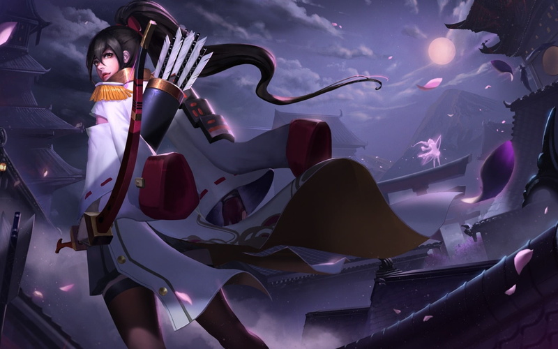luminos, water, Archer, lifestyles, vertebrate, luna, portrait, arts culture and entertainment, hon, purple, moon, girl, 720P, heroes of newerth, clothing