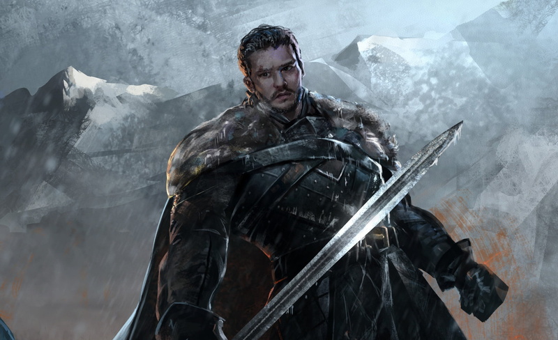 young men, winter, snow, warm clothing, adult, aggression, game of thrones, front view, mont stone, man, men, holding, portrait, males, looking at camera