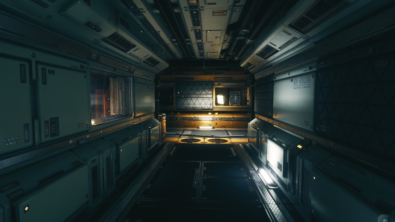 illuminated, indoors, the way forward, transportation, technology, railing, corridor, premise, metal, sci-fi, empty, wall - building feature, no people