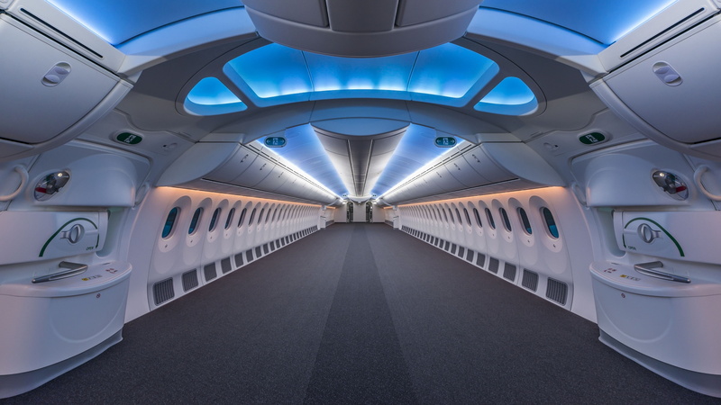 modern, 4K, airplane, Boeing, window, Boeing 787, jet fighter, symmetry, luxury, interior
