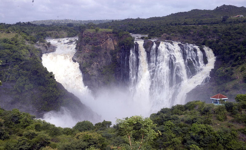 asia, 1080P, waterfalls, falls, shivanasamudra falls, nature and landscapes, india, shivanasamudra