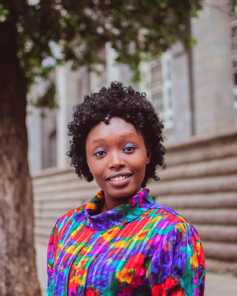beautiful, 2K, pretty, colorful, multi colored, street, hair, hairstyle, cute, beautiful girl, smiling, fun, focus on foreground, short hair, portrait