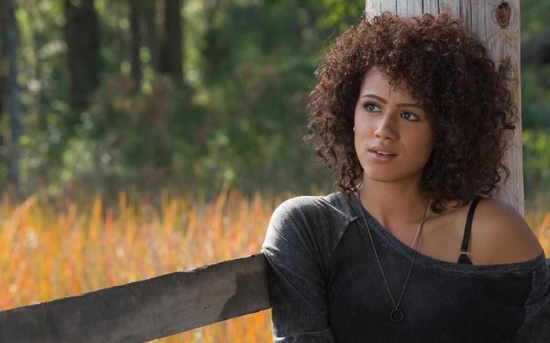 Nathalie Emmanuel, ebony, actress, curly hair, women, 1080P