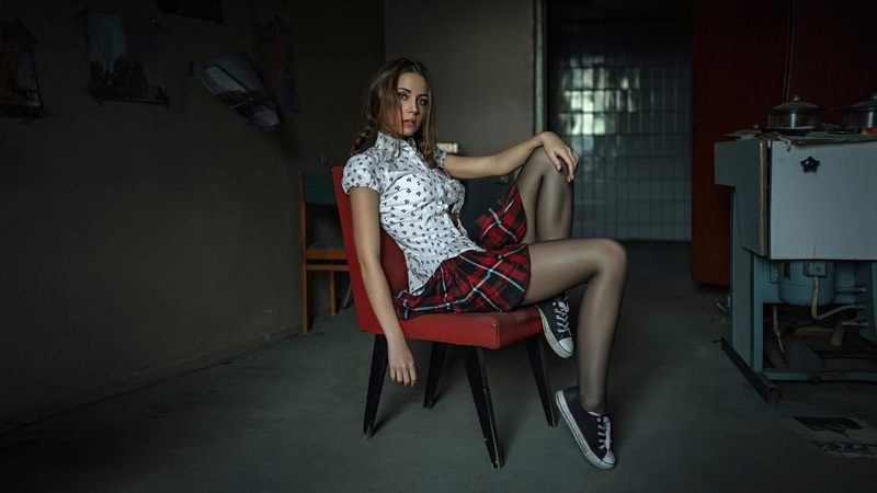 legs, Kseniya, Kseniya Kokoreva, skirt, George Chernyadev, blouse, 1080P