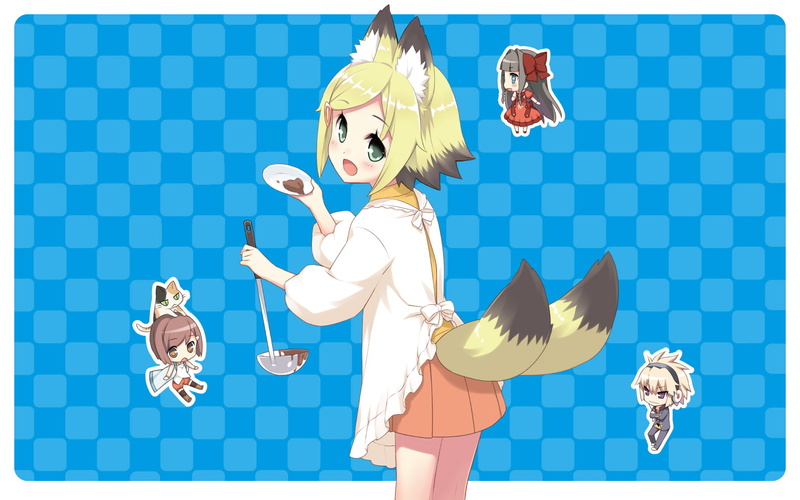 Nekomimi, no people, human representation, Kasukabe You, Green Eyes, creativity, apron, Kudou Asuka, animal wildlife, celebration, Animal Ears, Blonde