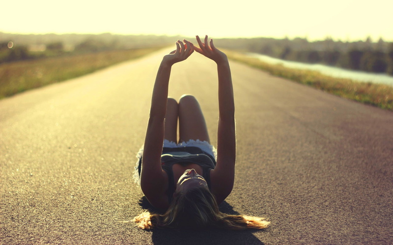 Sunny, nature, outdoors, arms raised, women outdoors, relaxation, lifestyles, casual clothing, exercising, Golden Hour, day, field, women, feet up, leisure activity
