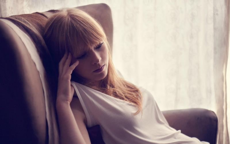 long hair, curtain, sadness, hopelessness, blond hair, emotion, beautiful woman, sitting, contemplation, women, emotional stress, young adult, depression - sadness