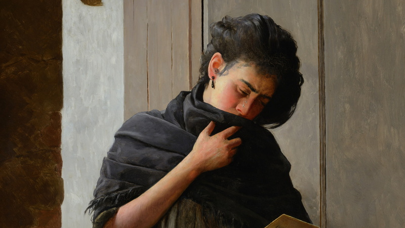 worried, depression - sadness, females, sadness, hand, young adult, contemplation, adult, lifestyles, black hair, mid adult, wall - building feature, despair