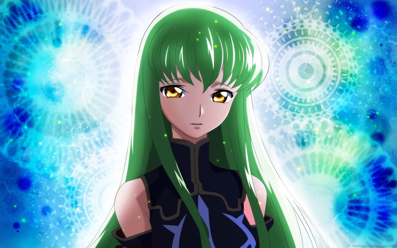 C.C., 1080P, Code Geass, green hair, anime girls, anime