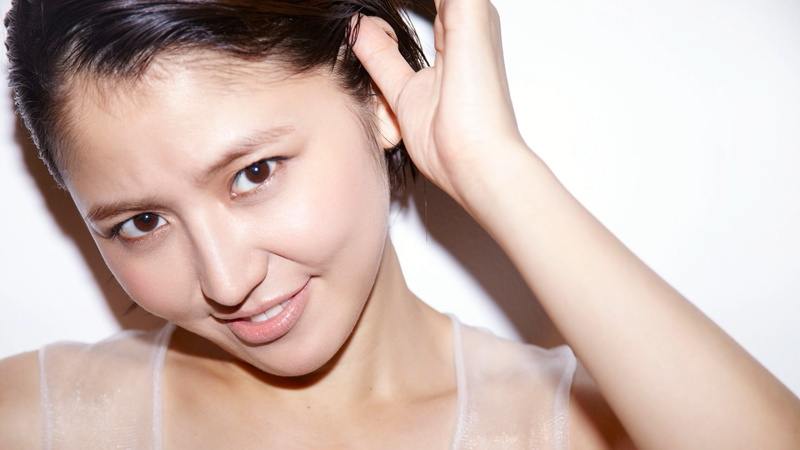 beautiful woman, human hair, front view, studio shot, human body part, teenager, body part, Masami Nagasawa, headshot, emotion, smiling, one person, women