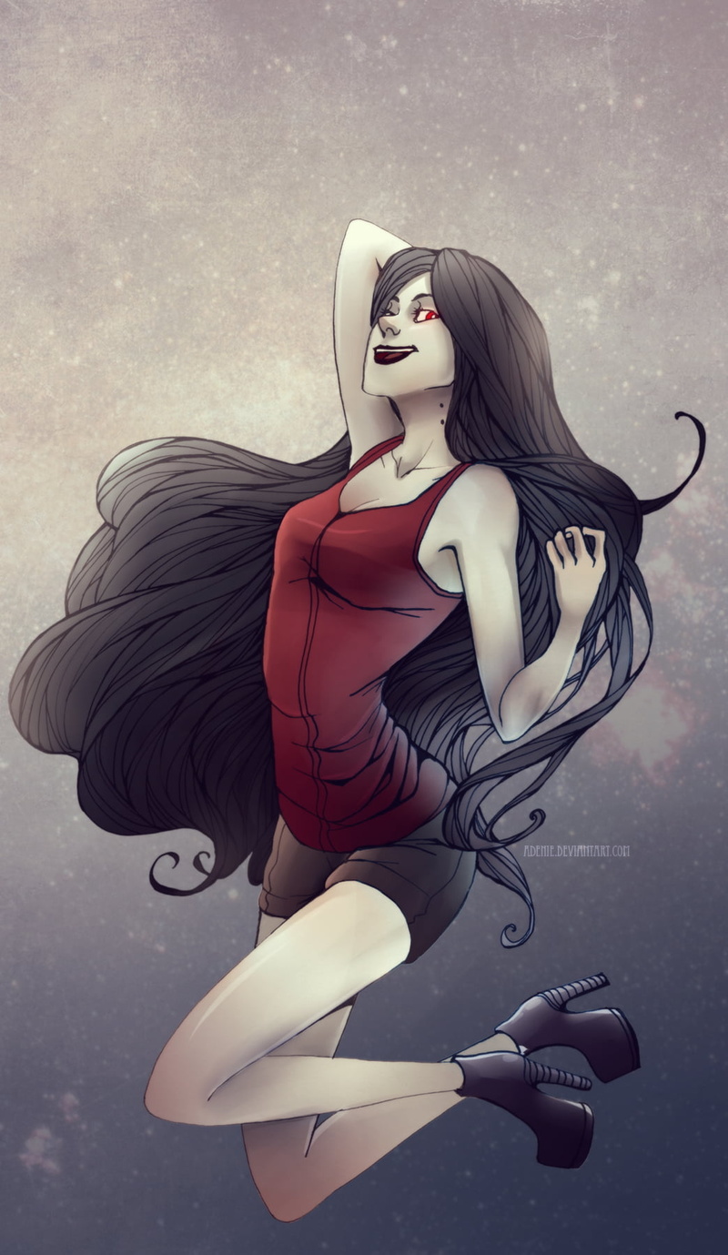 beautiful woman, fashion, human representation, bizarre, beautiful people, arts culture and entertainment, people, emotion, cartoon, teenager, red, Marceline the vampire queen