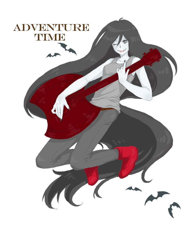 Marceline the vampire queen, beauty, cartoon, white background, 720P, shoe, emotion, Adventure Time, adolescence, studio shot, one person, teenager, black color
