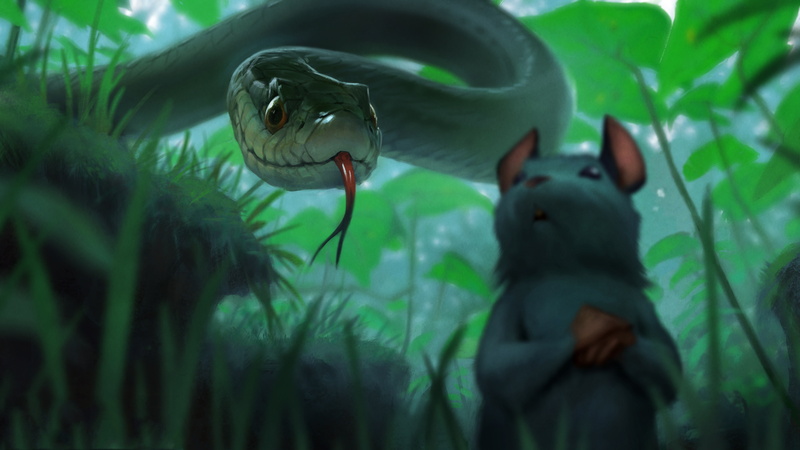 rat, Bmacsmith, the victim, art, long tongue, hopelessness, food chain, snake, 4K