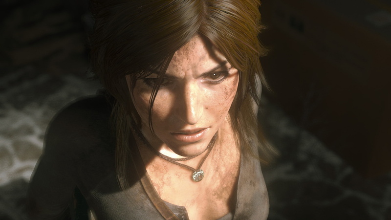 Tomb Raider, headshot, portrait, young adult, contemplation, adult, brown hair, looking, focus on foreground, close-up, beautiful woman, looking at camera