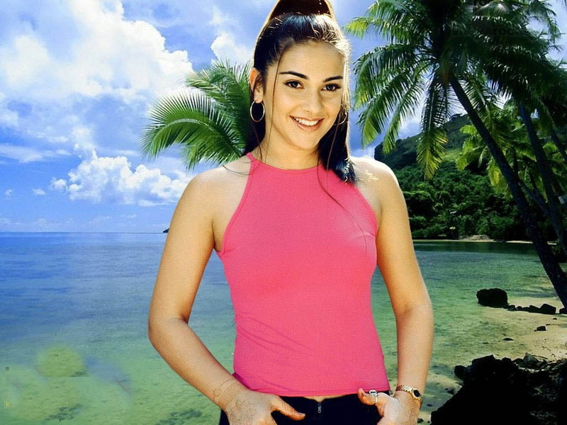 tara, lifestyles, Tara Sharma, s, sky, land, top, happiness, one person, portrait, Female Celebrities, outdoors, looking at camera, palm tree, halter, nature