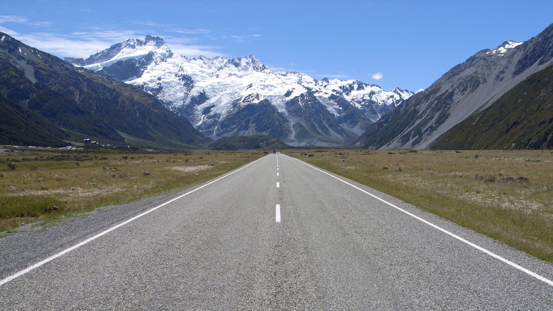 mountains, road, plain, nature and landscapes, 1080P, snow, himalayas