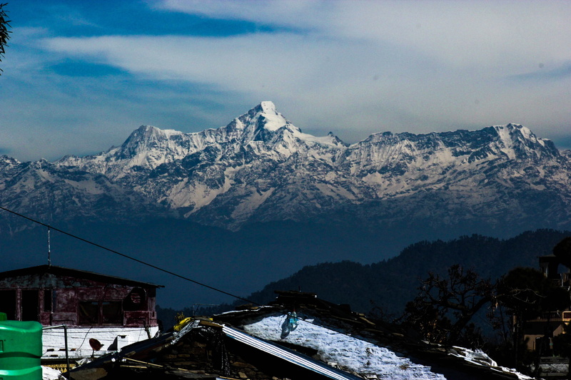 architecture, house, cold temperature, built structure, beauty in nature, no people, winter, mountain peak, snowcapped mountain, mountains, Himalayas, outdoors