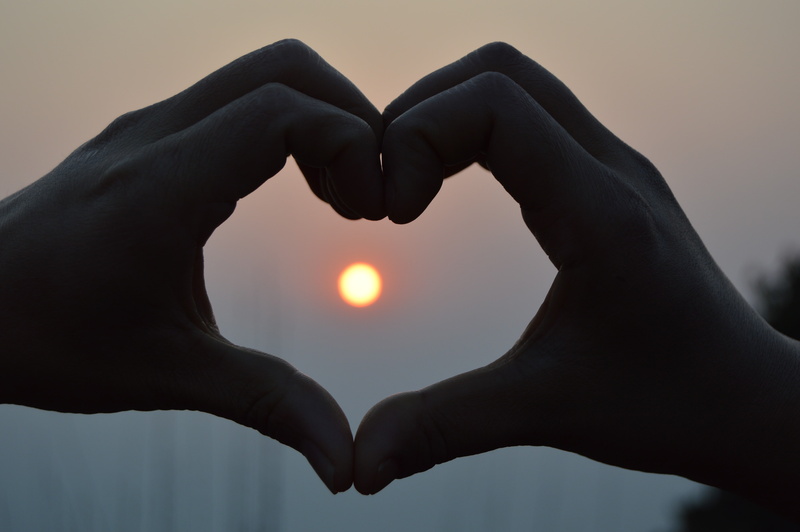 heart shape, sun, silhouette, finger, close-up, unrecognizable person, Kathmandu, nature, positive emotion, sunset, love, one person, human hand, human limb