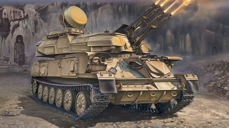 ZSU-23-4, Shilka, 23 mm, 1080P, Afghan war, Soviet antiaircraft self-propelled installation, USSR