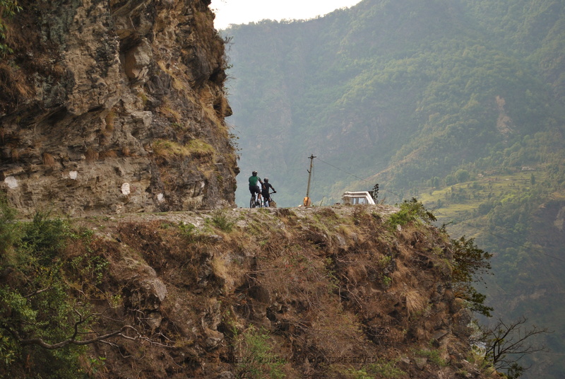 biking, uttarakhand, rock, leisure activity, real people, men, plant, non-urban scene, india, nature, rock formation, mountain range, cycling, mountain