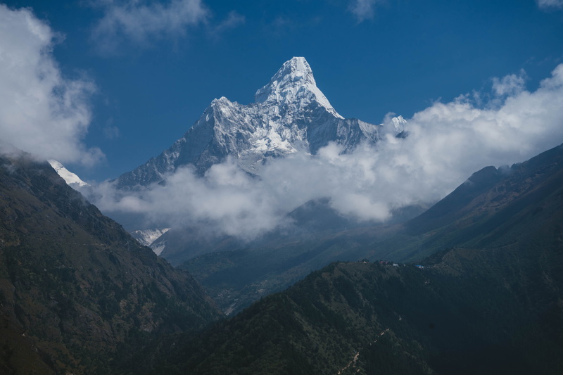 tranquil scene, no people, peak, everest, beauty in nature, formation, scenics - nature, sky, cloud - sky, mountain ridge, lanscape, idyllic, snow, nepal