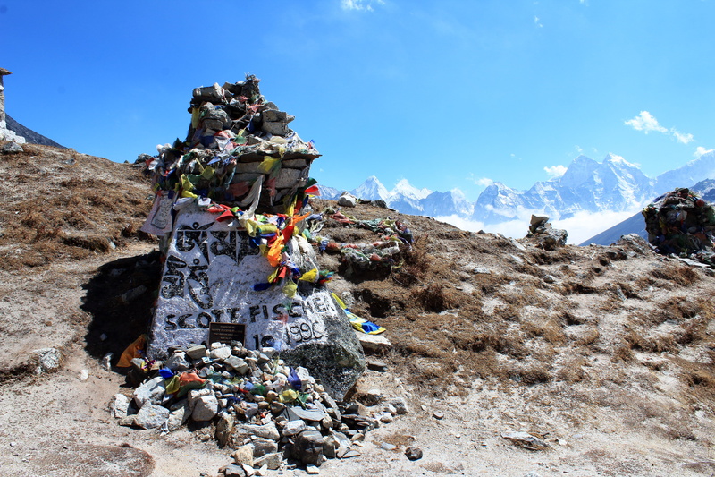tranquil scene, landscape, memorial, 5K, everest base camp trek, sunlight, mountain, land, mountain range, rock, environment, scenics - nature, rock - object