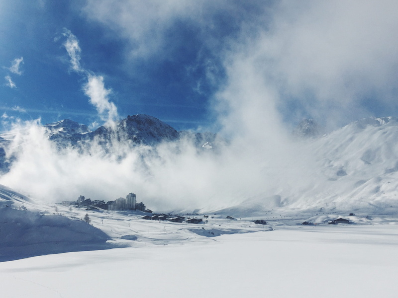 environment, white, photography, tranquility, camp, scenics - nature, beauty in nature, power in nature, snowcapped mountain, valley, city, mist, landscape