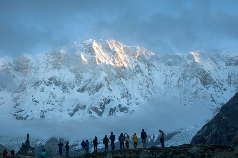 human, person, nepal, scenics - nature, winter, adventure, hiking, snowcapped mountain, scenery, peak, activity, real people, environment, snow, group of people