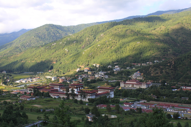 bhutan, town, tree, residential district, landscape, travel, built structure, green color, attractive, outdoor, day, building exterior, land, building