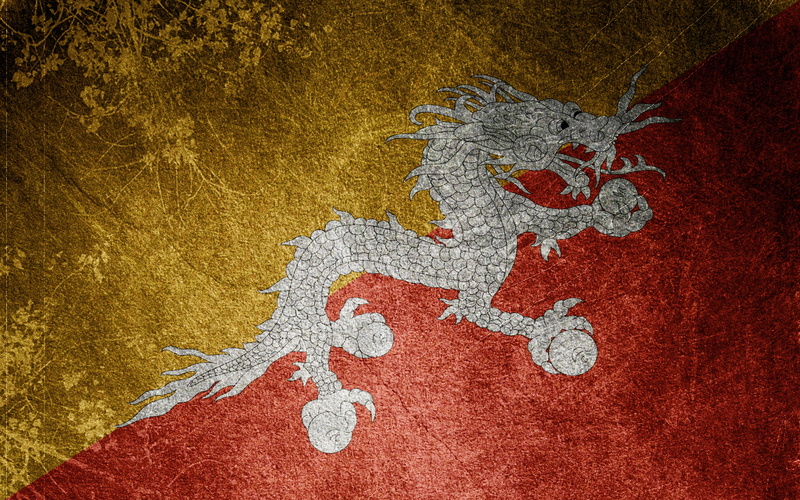 flag, Bhutan, dragon, 1080P