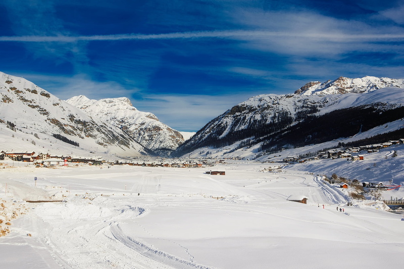 winter, scenics - nature, snow, village, mountain range, cloud - sky, hdr, ski slope, tranquil scene, town, livigno, no people, italy, vacation, environment