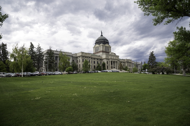 tree, city, skies, travel, buildings, montana state capital, no people, history, United States, famous Place, building Exterior, dome, montana, Capital